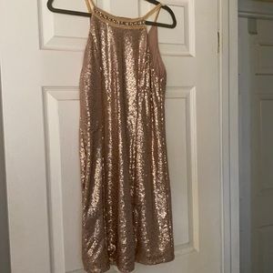 Gold Sequin Dress